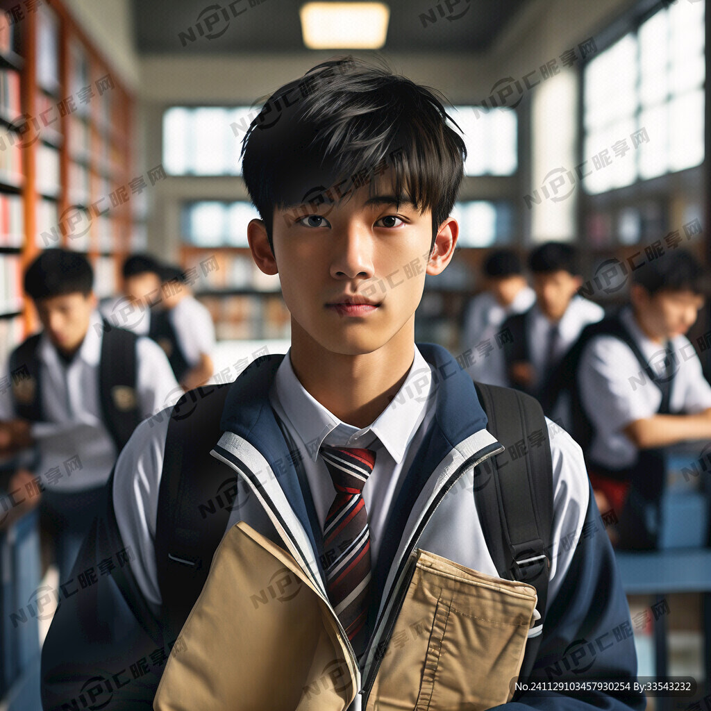 高中男学生 完美光影