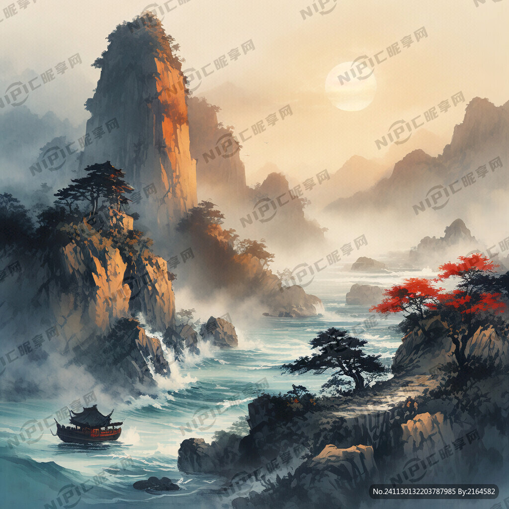 中国文化的江崖海水图