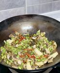 毛豆炒冬笋