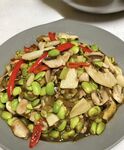毛豆炒冬笋