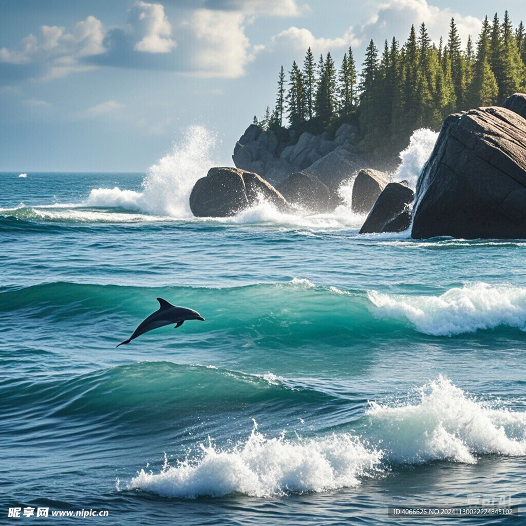 海洋海豚场景