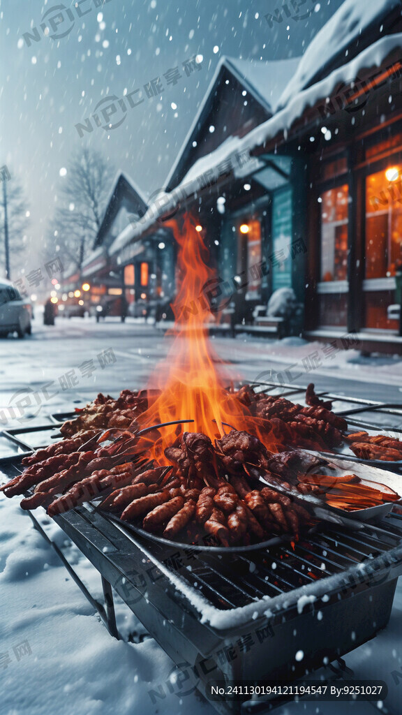 冰天雪地吃烧烤 无论多远往这跑