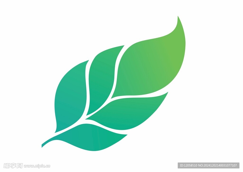 绿色矢量树叶