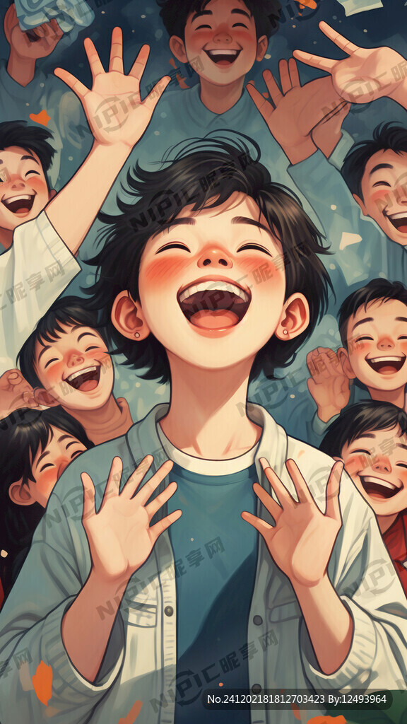 无数的双手托举着一名青少年