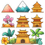 建筑 山