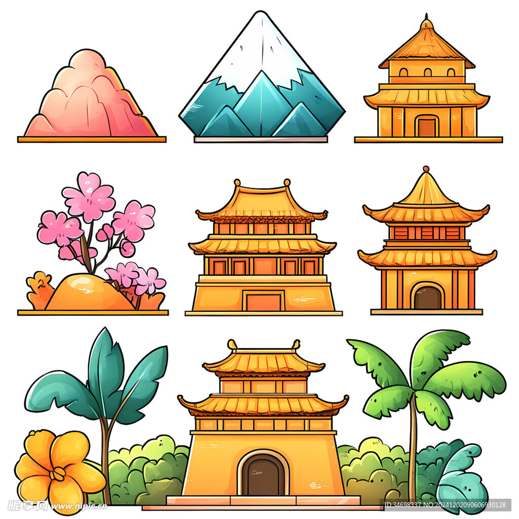 建筑 山