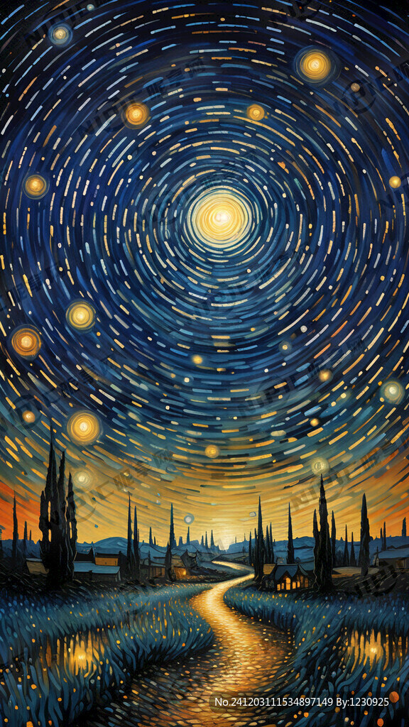 梵高点阵星空图