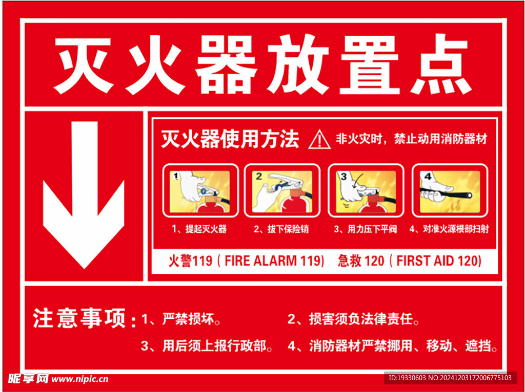 灭火器放置点