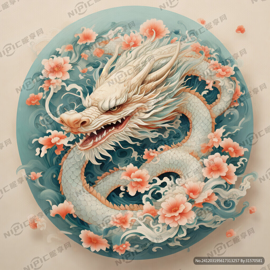 中国龙 中国风背景  国潮