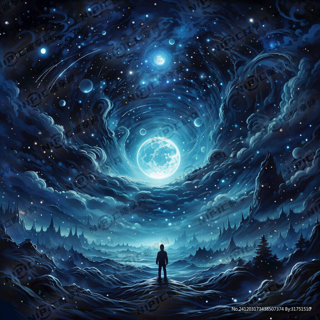 星空宇宙 黑蓝色 梦幻