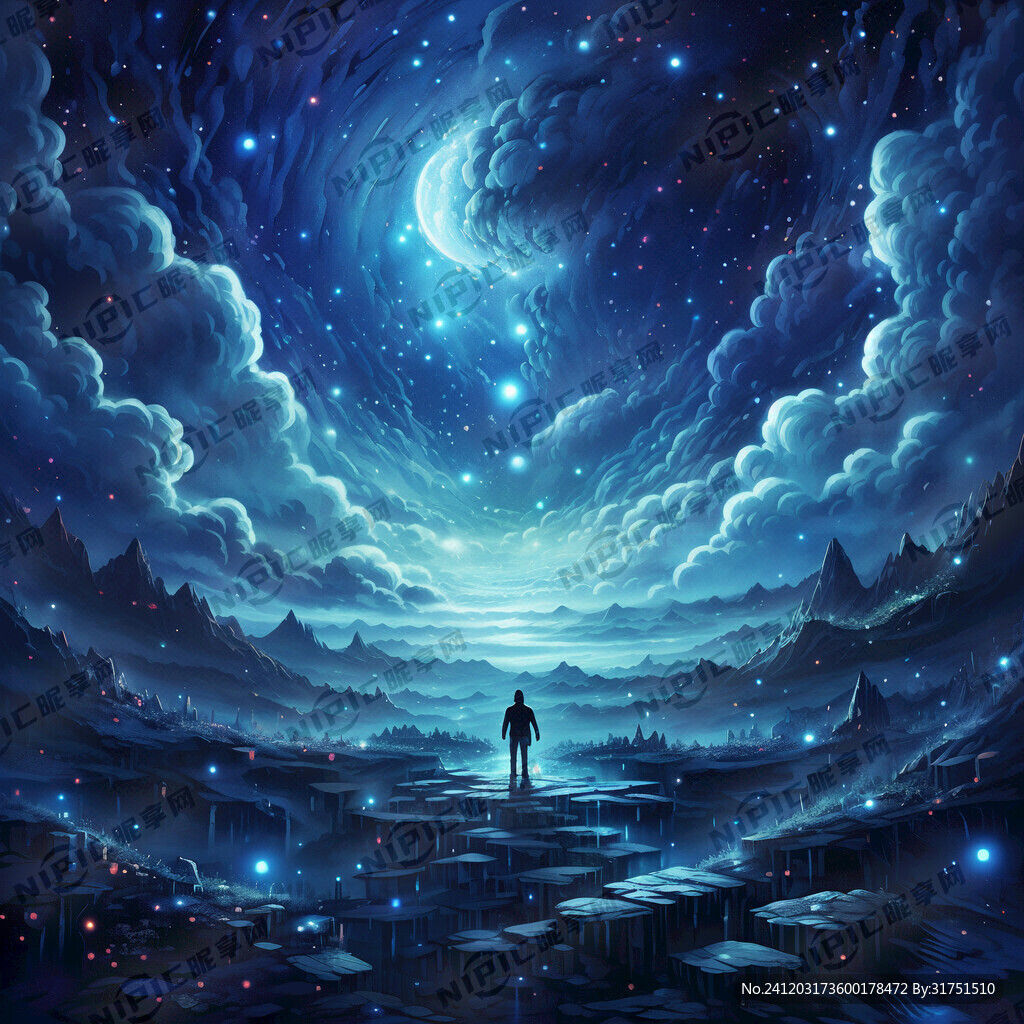 蓝色星空 梦幻星空 、