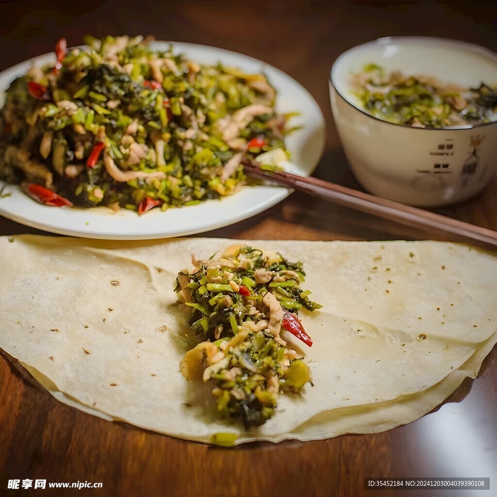 肉丝炒雪菜