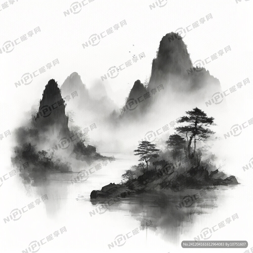 古风青绿图