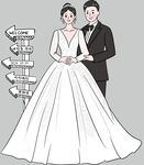 结婚手绘迎宾