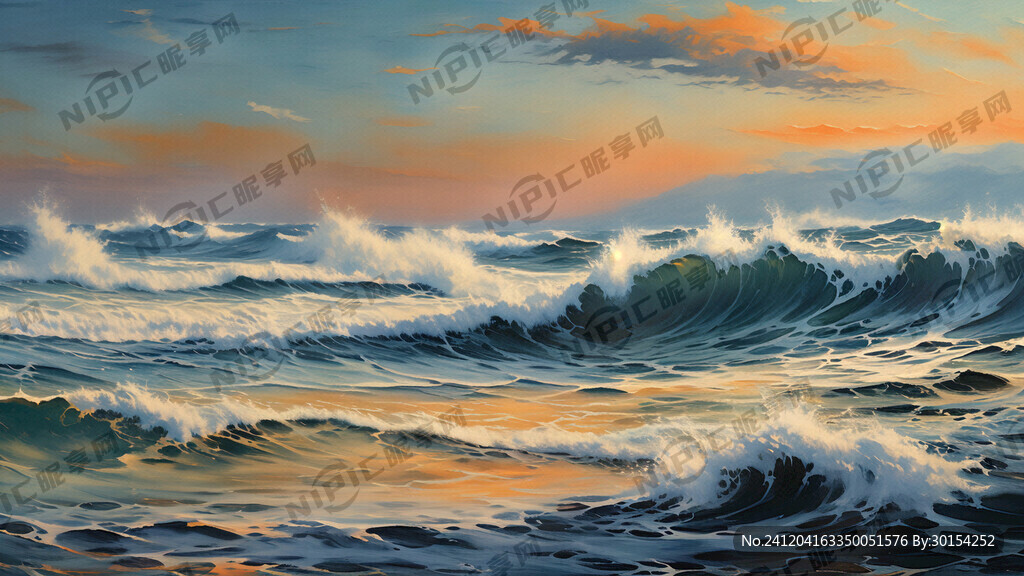 海浪  波涛  大气  背景