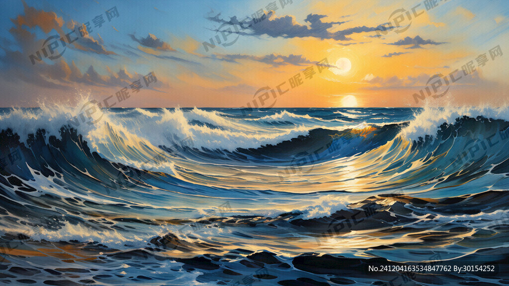 海浪  波涛  大气  背景 