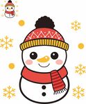  冬季简约可爱小雪人