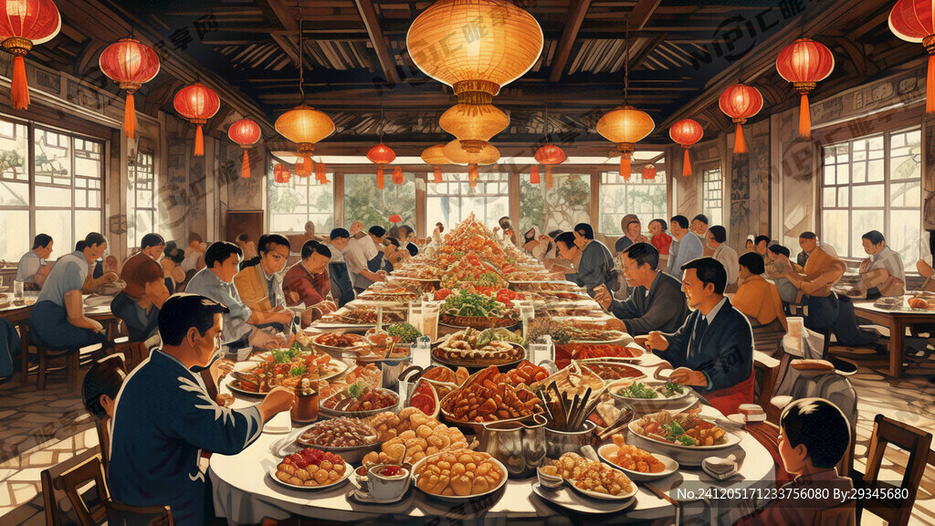 农村吃大席场景