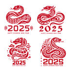 2025蛇年剪影