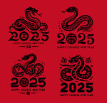 2025蛇年剪影