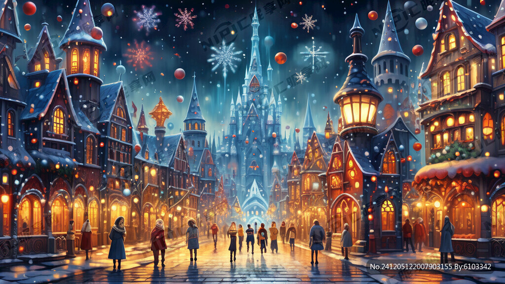 童话小镇圣诞节欢乐