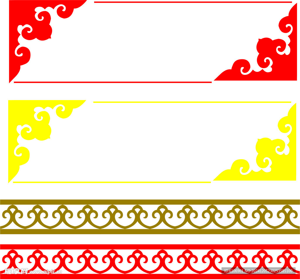 矢量图边框花纹