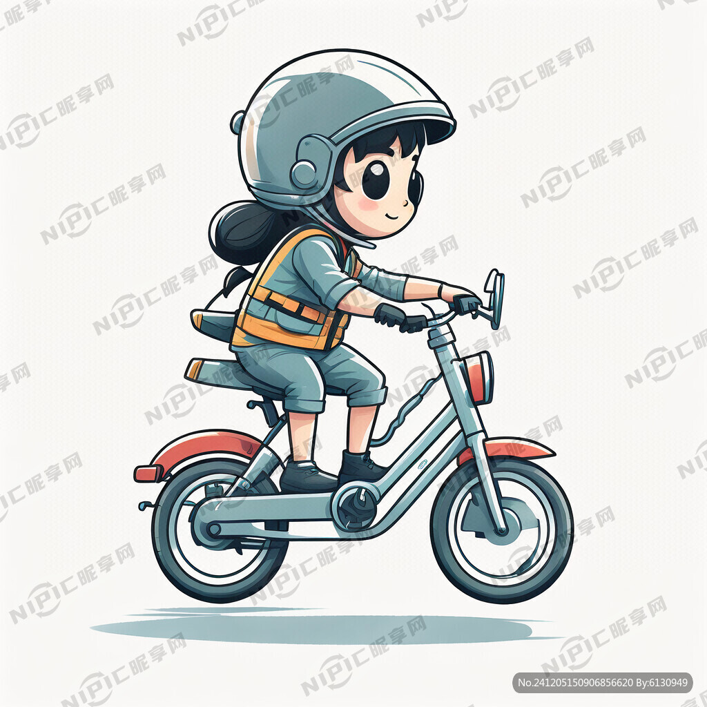 骑电动车 穿反光马甲 戴头盔