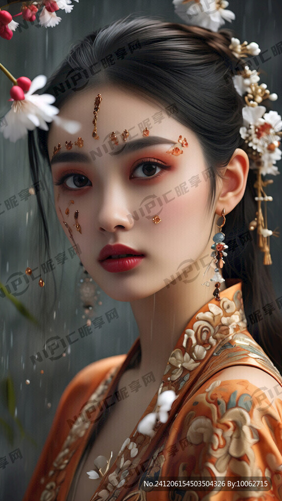 美女 美容模特 半身照