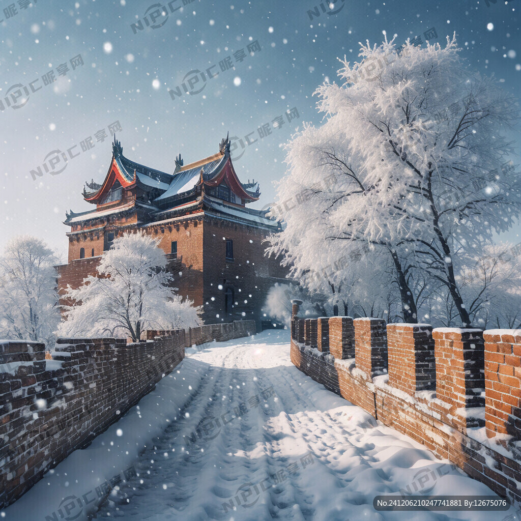 城墙雪景