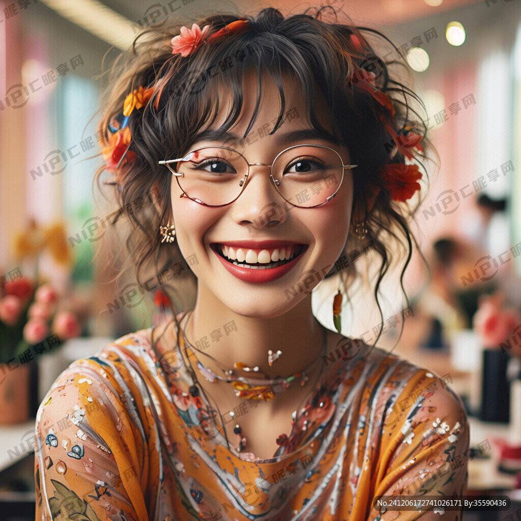 时尚微笑青春活力炫彩化妆造型