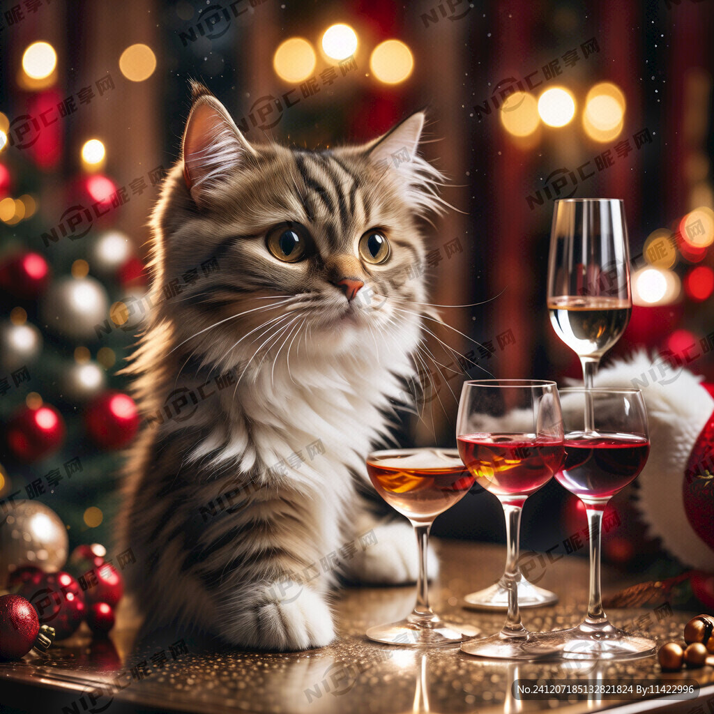 布偶猫敬酒  酒为鸡尾酒
