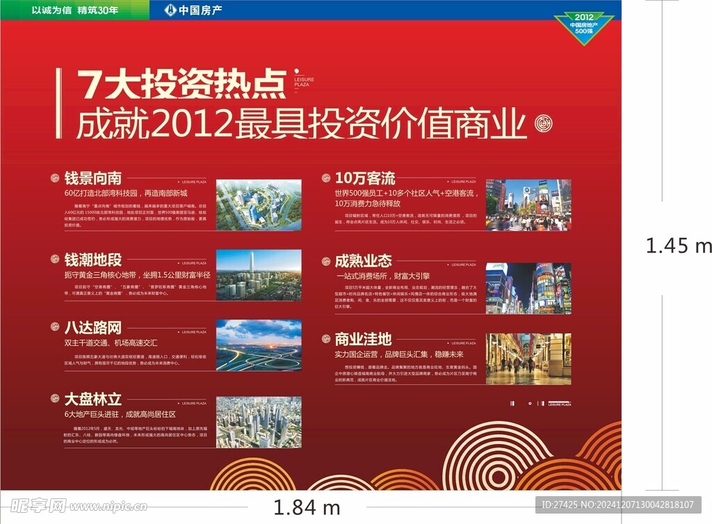 地产商业价值展板