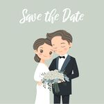 卡通婚礼新人