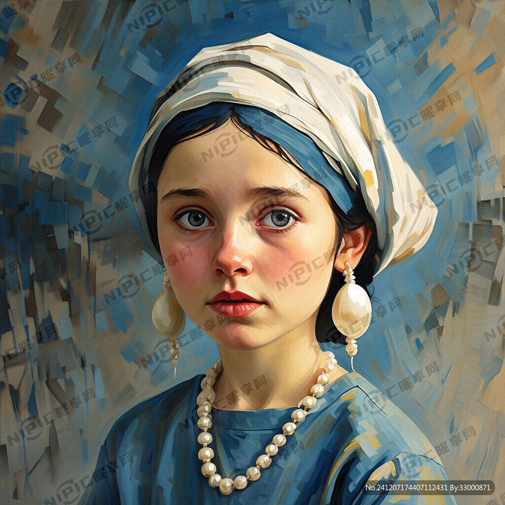 卡通 维米尔的 名画