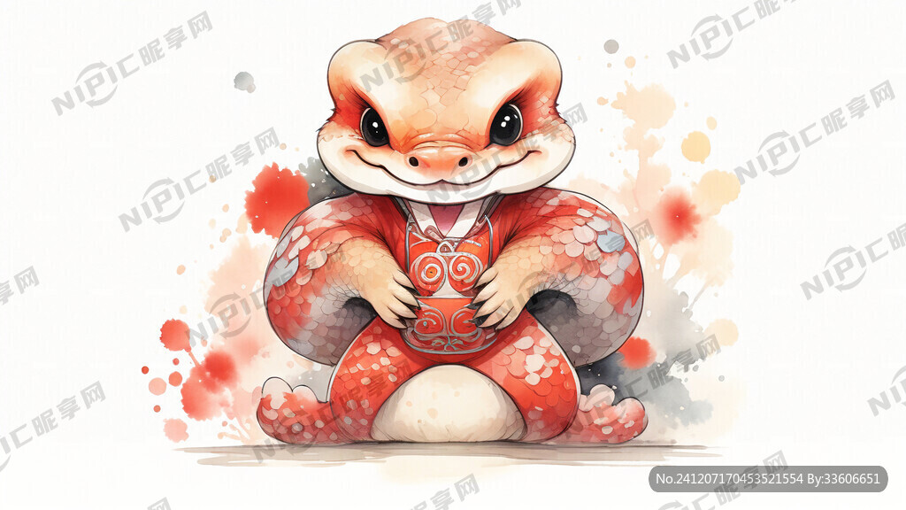 新年 喜庆 中国风 萌蛇 车衣