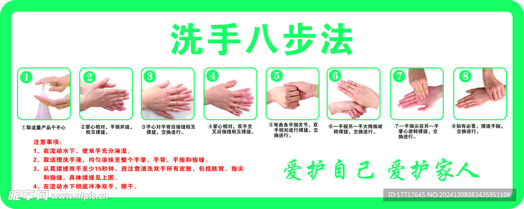 洗手八步法