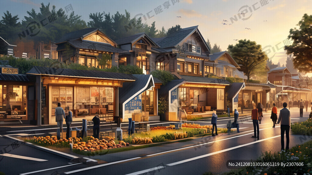 新农村 乡村村口 乡村振兴