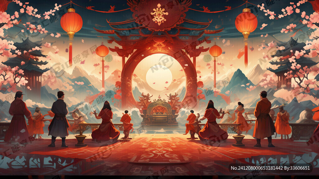 新年 迎新春 画面温馨