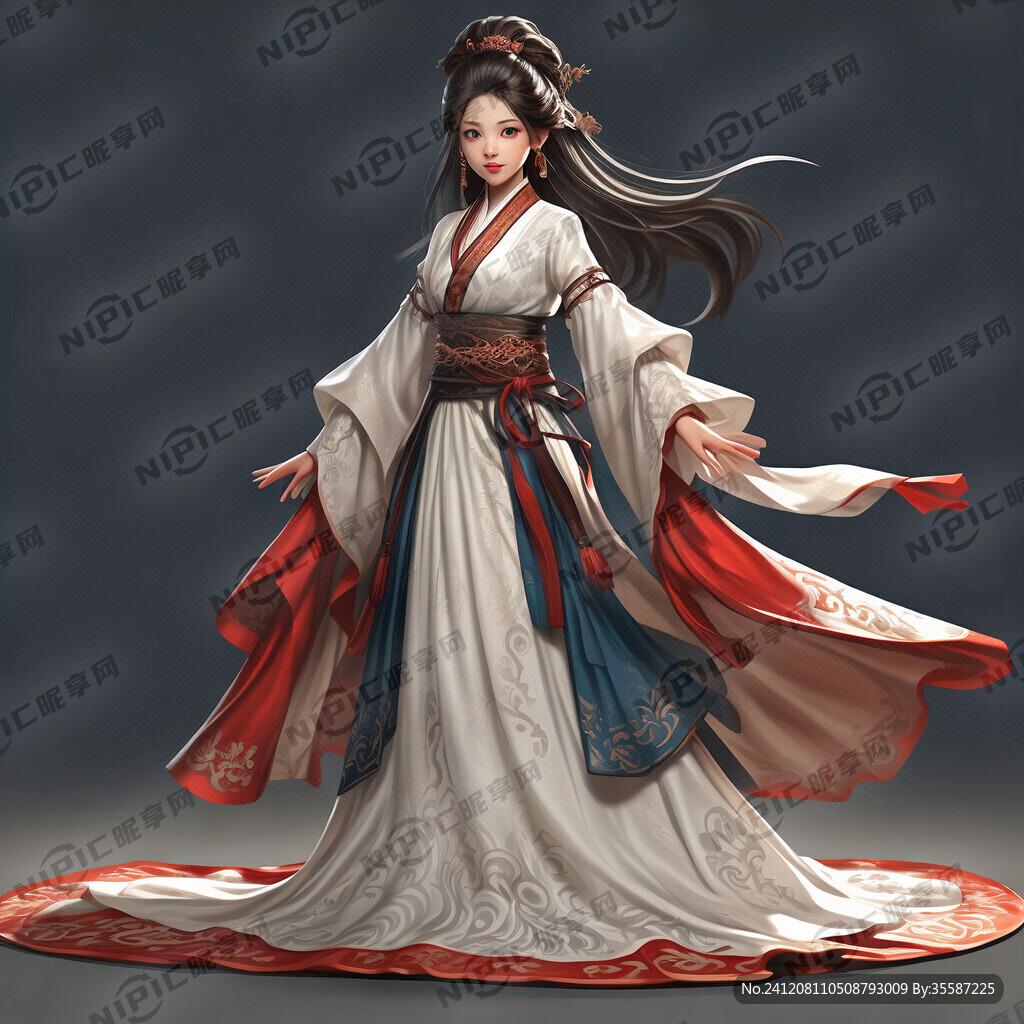 古装人物女生全身图 唐朝风格