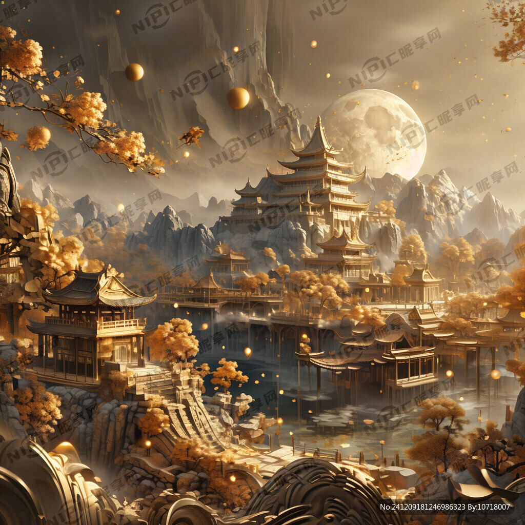 金色梦幻背景图片