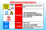 有限空间作业区域告知卡