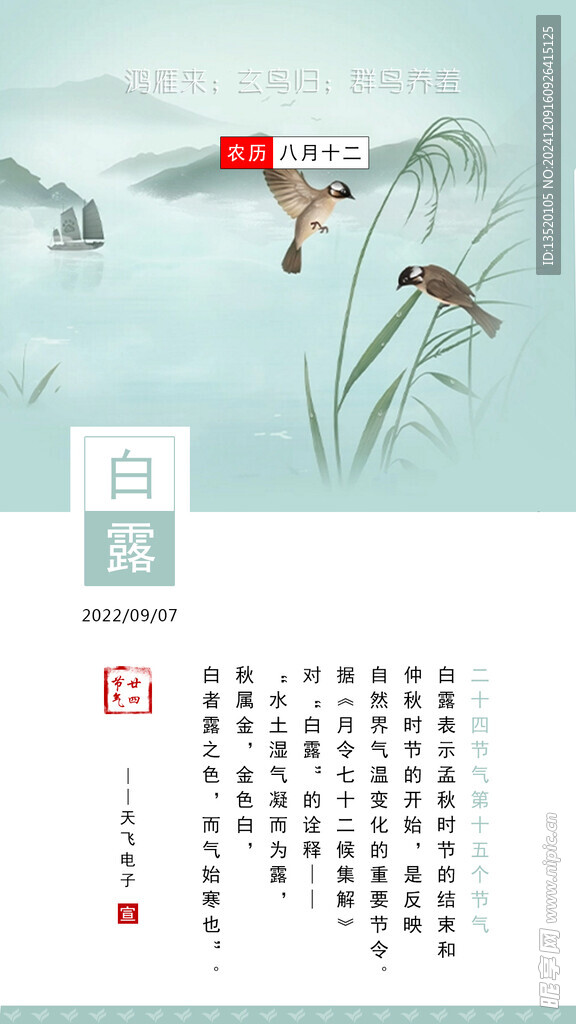 二十四节气 15 白露