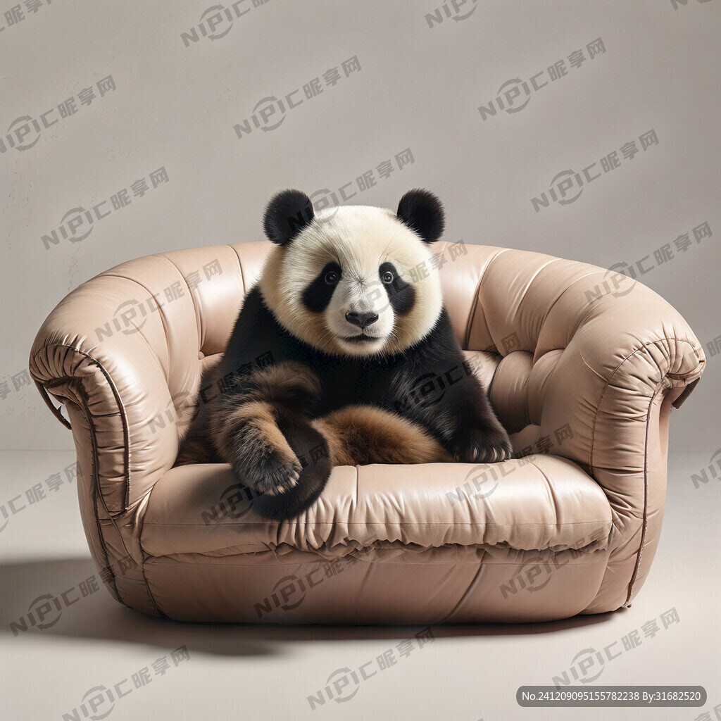 熊猫造型 充气 沙发