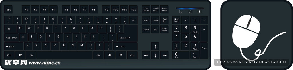 矢量鼠标键盘