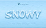 雪花3D立体字体样机