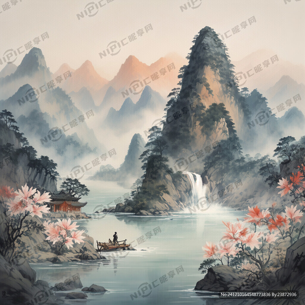 青山绿水图片山多一点水少一点