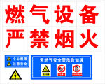 电力设施标识牌燃气设备严禁烟火