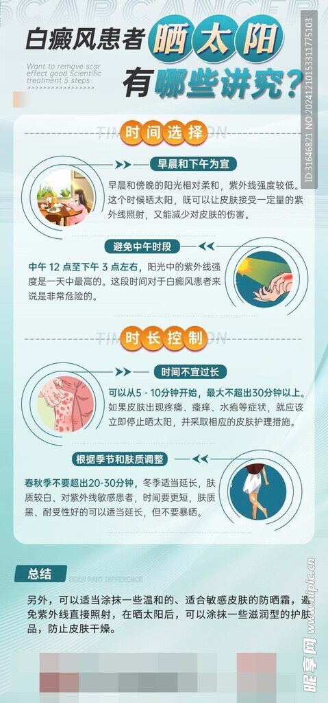 白癜风科普指南医疗常识海报