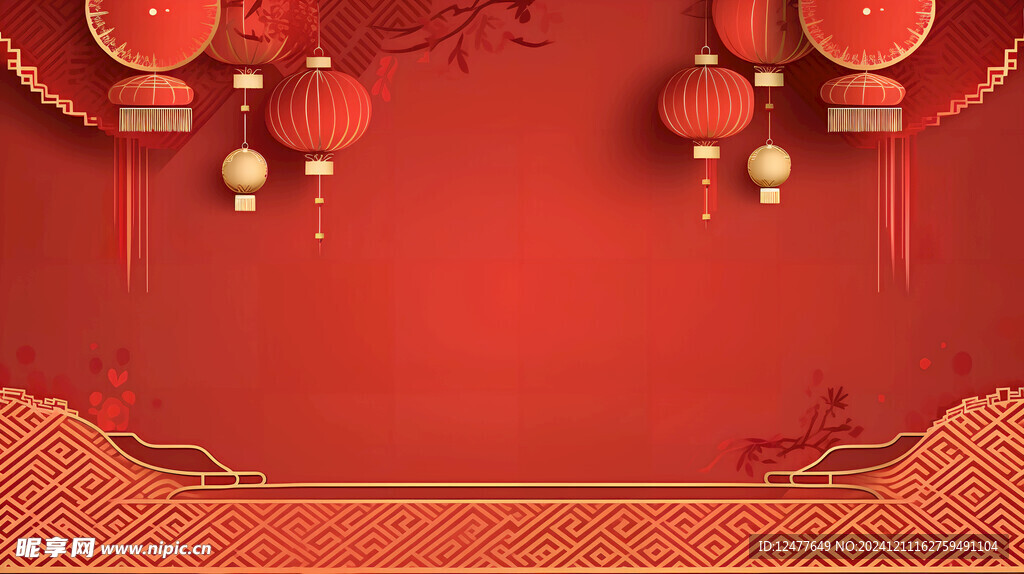 红色背景