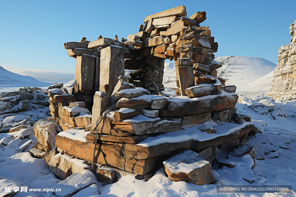 雪地中的建筑